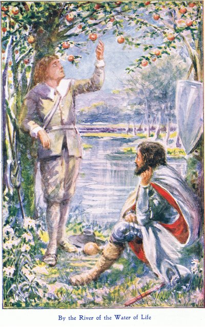 By the River of the Water of Life, fra The Pilgrims Progress udgivet af John F Shaw & Co, ca. 1900