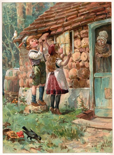 Hansel and Gretel, illustration fra 