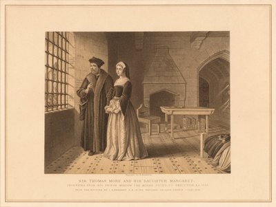 Sir Thomas More og hans datter Margaret, 1878 af Robert Anderson