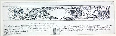 Design til slutpapir, ca. 1895 (pen & blæk på papir) af Robert Anning Bell