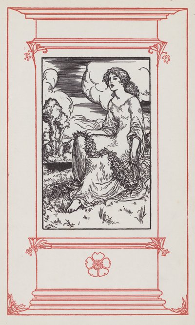 Illustration til engelsk tekst (litho) af Robert Anning Bell