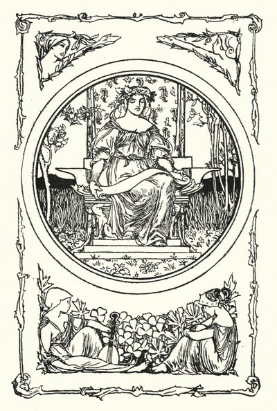 Illustration til digte af John Keats (litho) af Robert Anning Bell