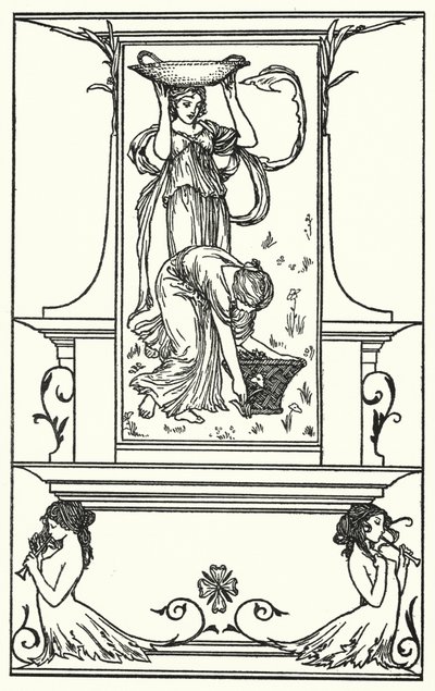 Illustration til digte af John Keats (litho) af Robert Anning Bell