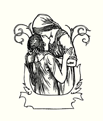 Illustration til digte af John Keats (litho) af Robert Anning Bell
