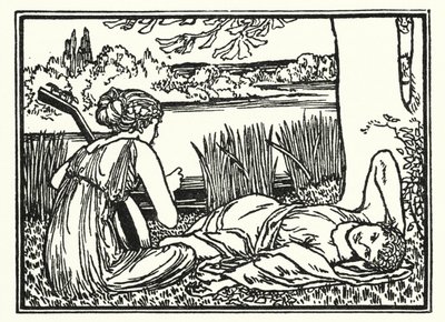 Illustration til digte af John Keats: Endymion (litho) af Robert Anning Bell