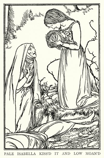 Illustration til digte af John Keats: Isabella or The Pot of Basil (litho) af Robert Anning Bell