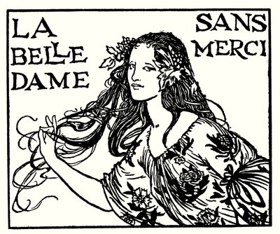 Illustration til digte af John Keats: La Belle Dame Sans Merci (litho) af Robert Anning Bell