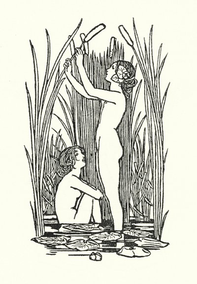 Illustration til digte af John Keats: Lamia (litho) af Robert Anning Bell
