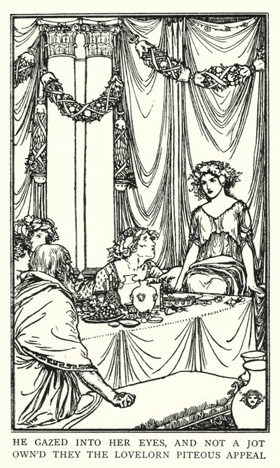 Illustration til digte af John Keats: Lamia (litho) af Robert Anning Bell