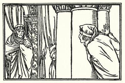 Illustration til digte af John Keats: The Eve of St Agnes (litho) af Robert Anning Bell