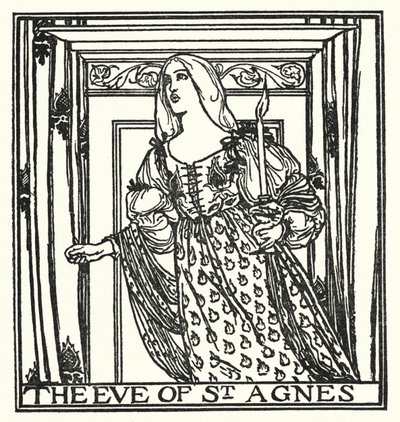 Illustration til digte af John Keats: The Eve of St Agnes (litografi) af Robert Anning Bell