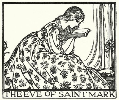 Illustration til digte af John Keats: The Eve of St Mark (litho) af Robert Anning Bell