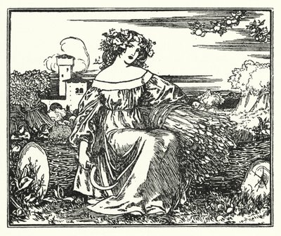 Illustration til digte af John Keats: To Autumn (litho) af Robert Anning Bell
