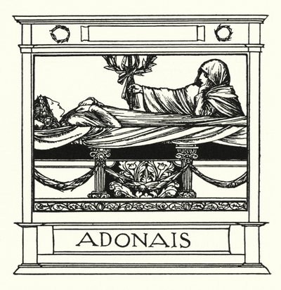 Shelley: Adonais (litografi) af Robert Anning Bell