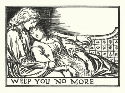 Græd dig ikke mere (litho) af Robert Anning Bell