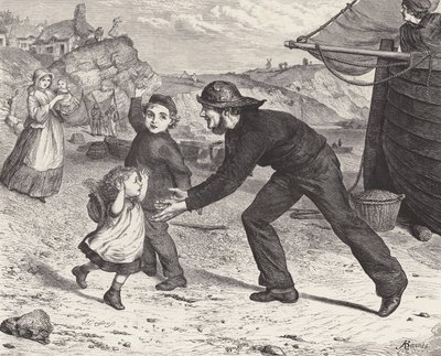 Fiskerens hjemkomst (gravering) af Robert Barnes