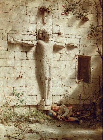I Romsey Abbey, 1899 af Robert Bateman