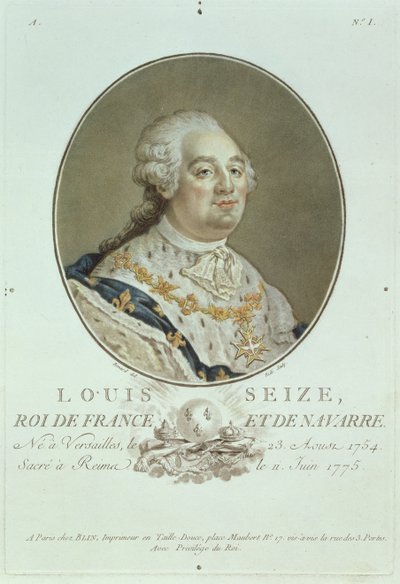 Portræt af Louis XVI (1754-93) fra 