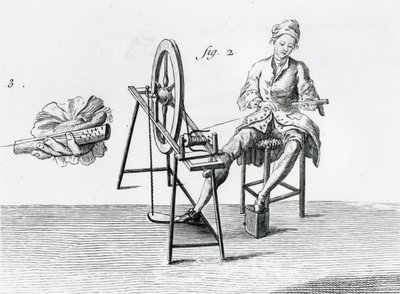 Rustik økonomi, bomuld, fra Encyclopedia af Denis Diderot 1713-84 gravering bw fotodetalje af 164438 af Robert Benard