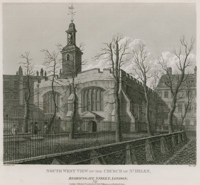 Church of St Helen, Bishopsgate Street, London af Robert Blemell Schnebbelie