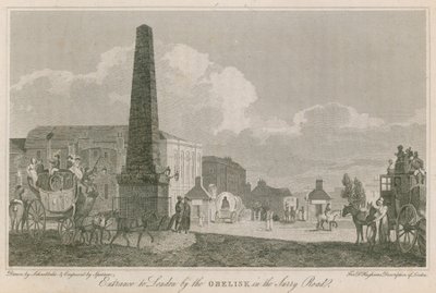 Indgangen til London ved obelisken i Surrey Road af Robert Blemell Schnebbelie