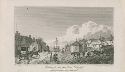 Indgang til London fra Islington af Robert Blemell Schnebbelie