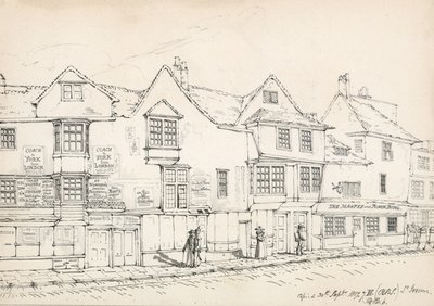 Fenchurch Street, London, 1817 (blæk på papir) af Robert Blemell Schnebbelie