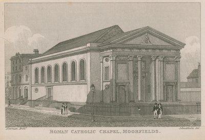 Romersk-katolsk kapel i Moorfields af Robert Blemell Schnebbelie