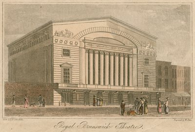 Royal Brunswick Theatre, London af Robert Blemell Schnebbelie
