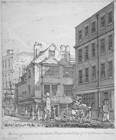 St Katherine Coleman Rectory, Fenchurch Street, City of London, 1817 af Robert Blemmell Schnebbelie