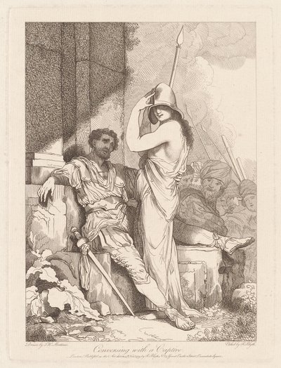 Samtaler med en fange af Robert Blyth, after John Hamilton Mortimer
