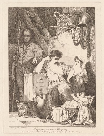 Nyder hjemlig lykke af Robert Blyth, after John Hamilton Mortimer