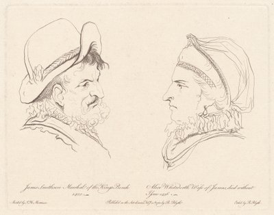 James Smithson og Alice Whitworth af Robert Blyth, after John Hamilton Mortimer