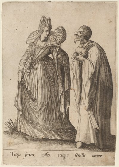 En vanæret gammel soldat..., 1570-1650. af Robert Boissard