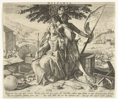 Spanien Hispania (titel på objekt) Allegorier over europæiske lande (serietitel) af Robert Bossart