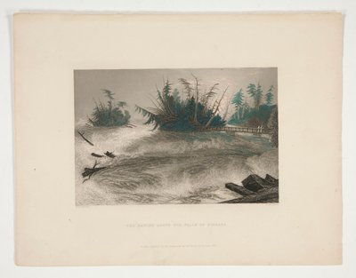 Rapids Above the Falls of Niagara, illustration til Nathaniel Parker Willis af Robert Brandard