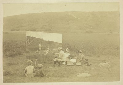 Kunstnerens søn, Barrett Browning, ca.1885-1889. af Robert Browning