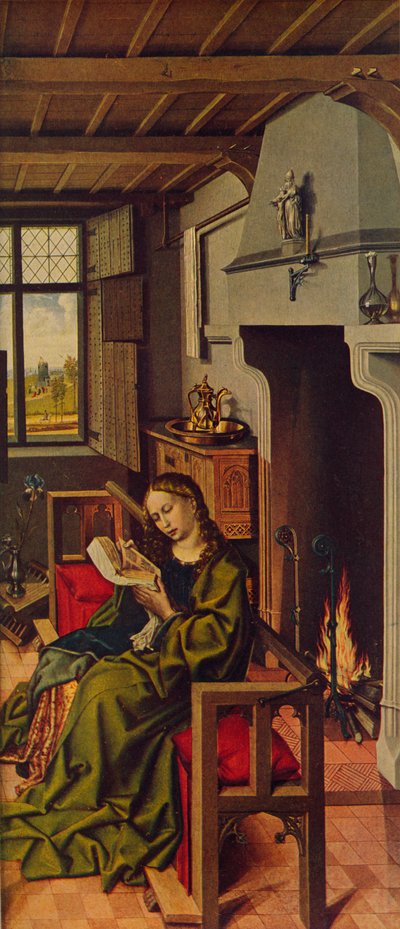 Altertavle Wing Santa Barbara, 1438, c1934 af Robert Campin