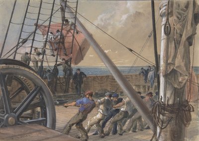 At komme ud af en af de store bøjer til søsætning, 2. august 1865, 1865. af Robert Charles Dudley