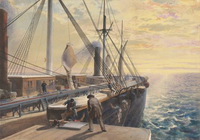 Udsigt, ser bagud, fra bagbords paddle Box of the Great Eastern, viser truget..., 1865-66. af Robert Charles Dudley