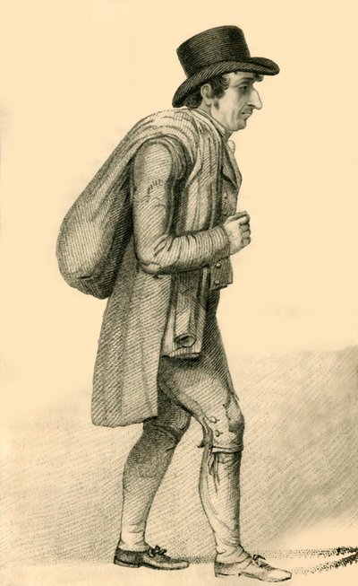Henry Lemoine, den excentriske boghandler og forfatter, 1822. af Robert Cooper