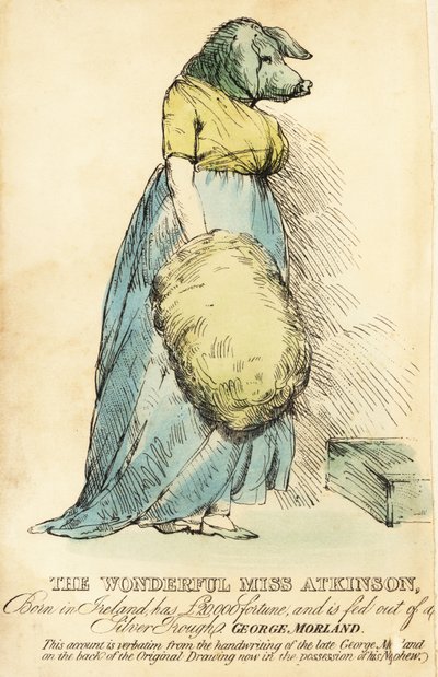 The Pig-Faced Lady, berømt i London omkring 1815. af Robert Cooper