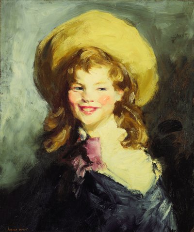 Pige med stor hat, af Robert Cozad Henri