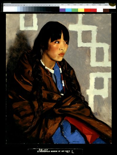 Indian Girl (Julianita) (olie på lærred) af Robert Cozad Henri