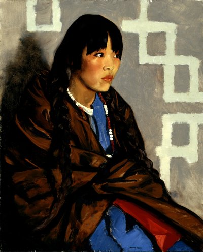 Indian Girl, eller Julianita, ca. 1917 (olie på lærred) af Robert Cozad Henri