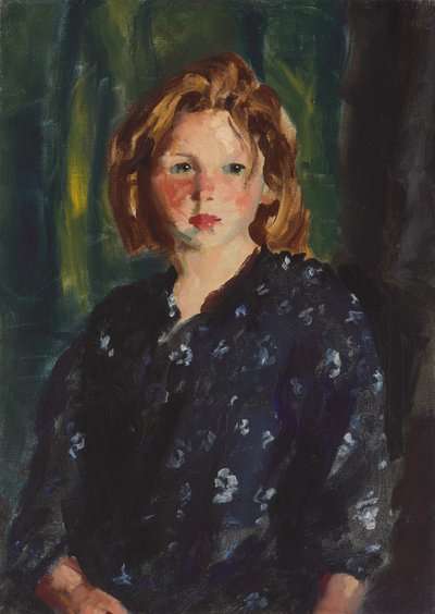 Portræt af en pige, 1928 af Robert Cozad Henri