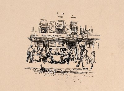 Hvor vi spiste i Latinerkvarteret i Paris i 1896 af Robert Cozad Henri