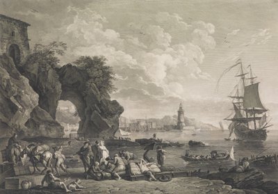 Udsigt over Pausilype nær Napoli, 1785. af Robert Daudet