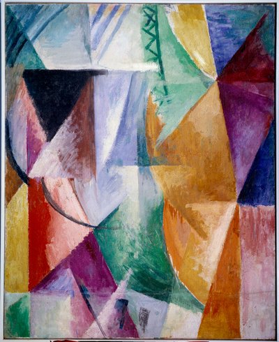 Et vindue eller design til tre vinduer. Maleri af Robert Delaunay (1885-1941) af Robert Delaunay