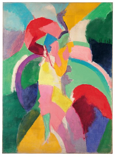 Kvinde med en parasol eller La Parisienne af Robert Delaunay